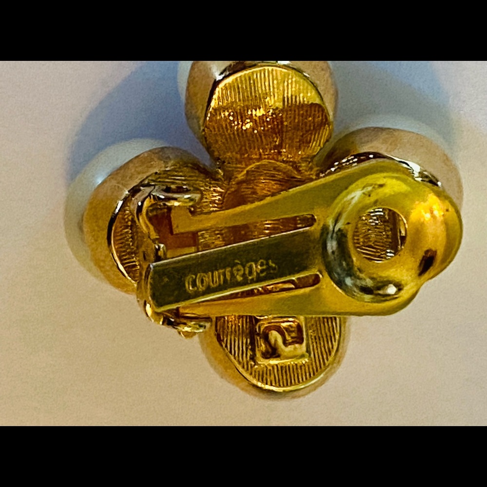 Vintage Courreges Clip On Earrings - Picture 4 of 5